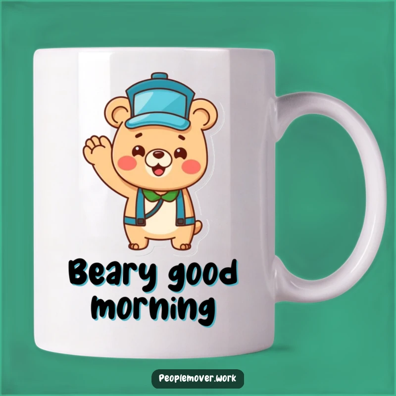 Funny Bear Bus Driver Mug: Cheerful Character Gift for a Fun Commute