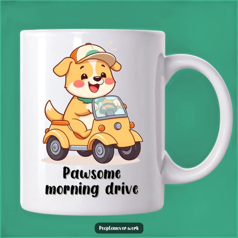 Funny Dog Driving Mug: Happy Pooch Gift for a Joyful Ride