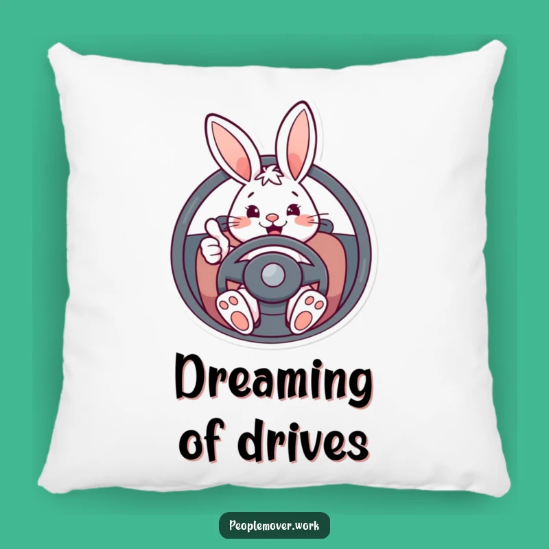 Funny Bunny Driver Pillow: Cozy Cartoon Comfort for Any Room