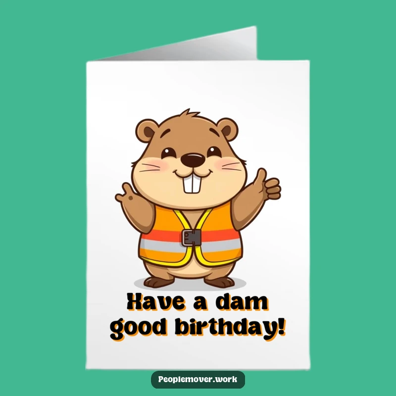 Free Printable Birthday Card: Beaver Nodding for a Safe Celebration!