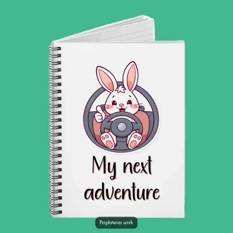 Funny Bunny Driver Notebook: Cartoon Journal for Ideas on the Go