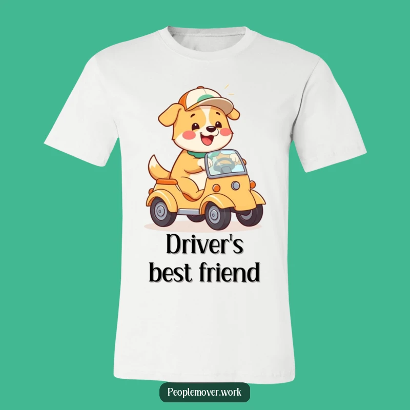 Funny Dog Driving T-Shirt: Happy Pooch's Joyride for Everyday Fun