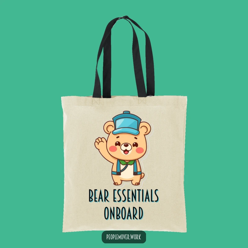 Funny Bear Bus Driver Tote Bag: Cheerful Companion for Errands